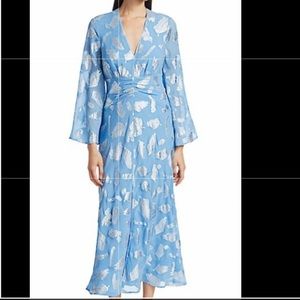 RIXO, nwt, blue/silver dress, size M